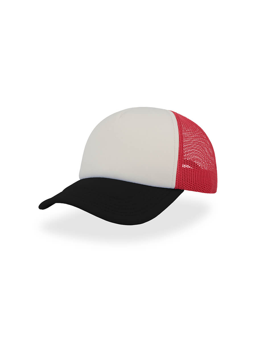 CAPPELLO VISIERA CURVA 5 PANNELLI MESH POSTERIORE