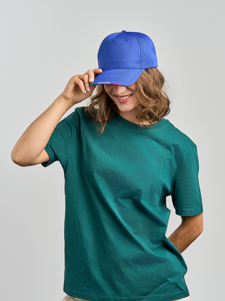 CAPPELLO VISIERA CURVA 5 PANNELLI SOSTENIBILE