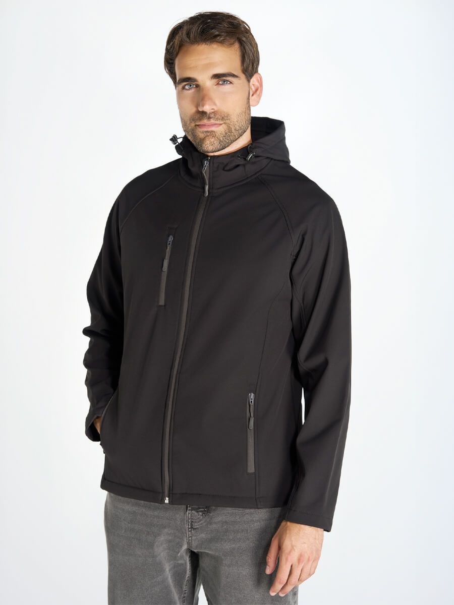 SOFTSHELL UOMO CON CAPPUCCIO JT
