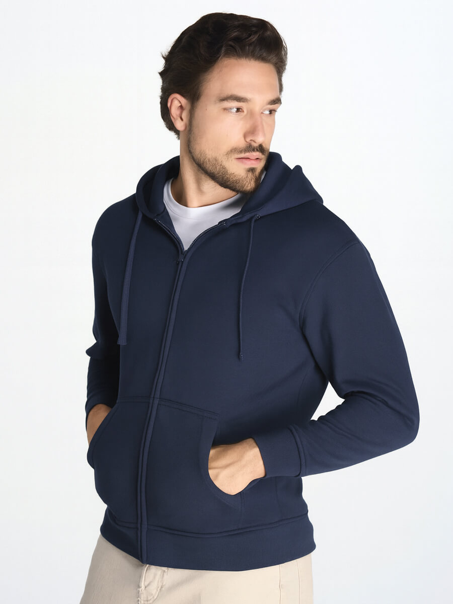 FELPA UNISEX CAPPUCCIO E ZIP JT
