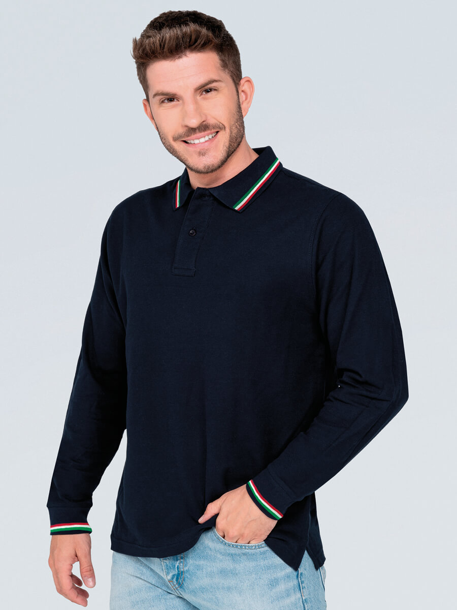 POLO UOMO MANICA LUNGA REGULAR ITALIA