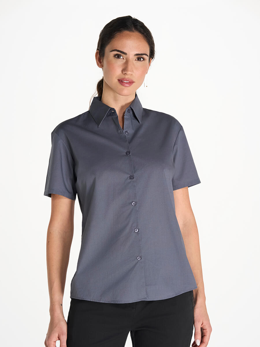 CAMICIA DONNA MANICA CORTA POPELINE