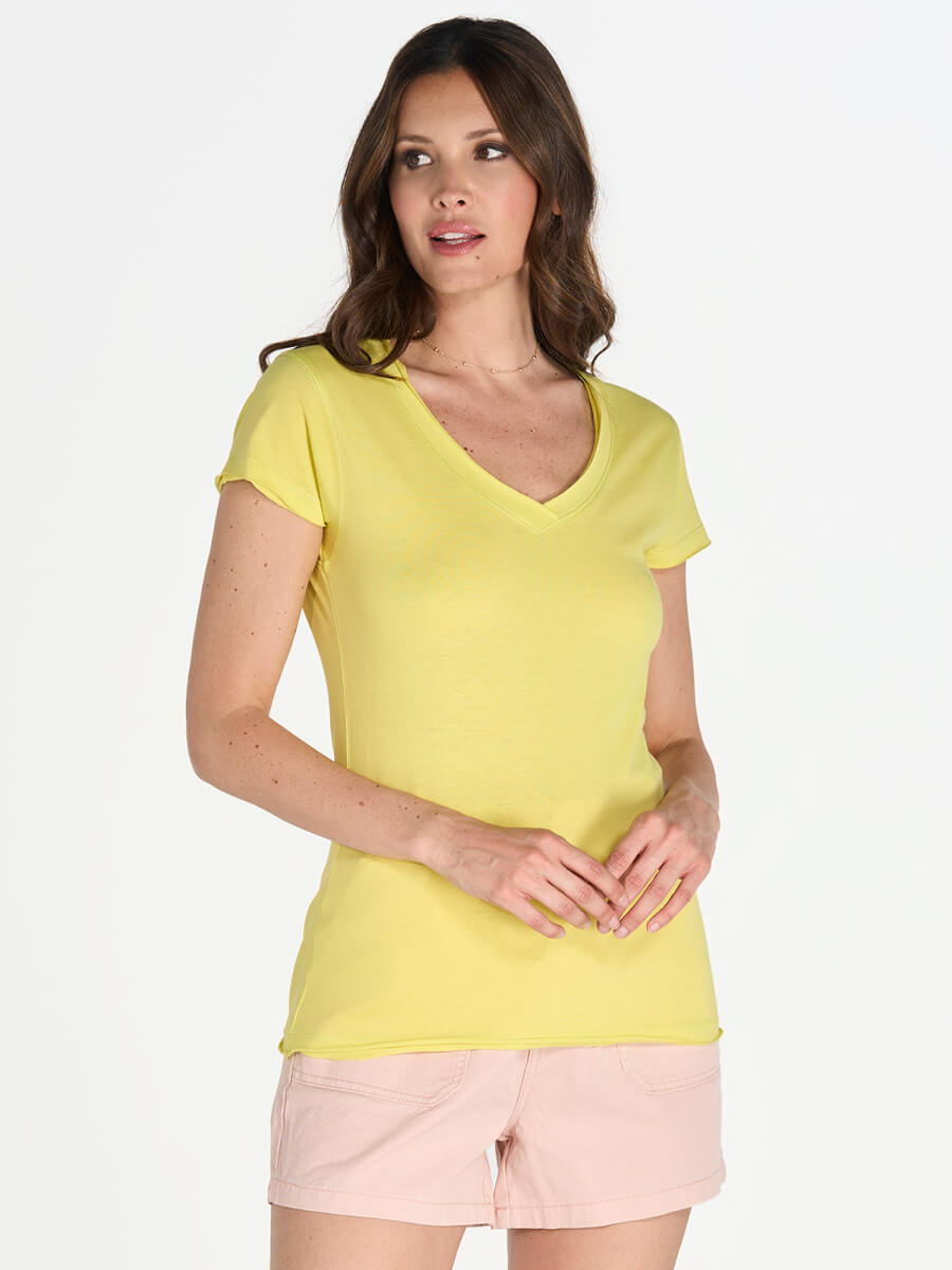 T-SHIRT DONNA MANICA CORTA COLLO A V URBAN SICILIA